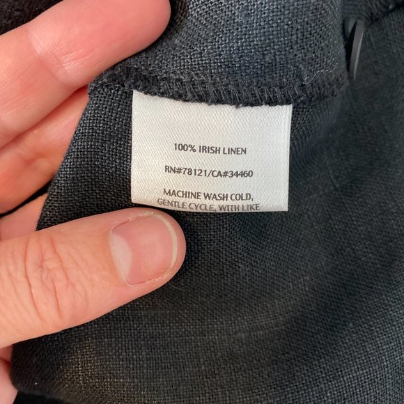 Eileen Fisher Black Blazer Linen Jacket - Picture 7 of 10